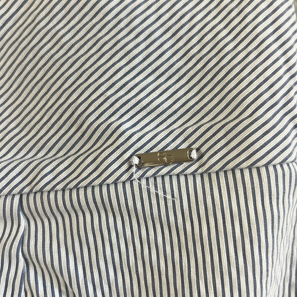 S.C.& CO. Blue /White Striped Tummy Control Skort Size S - Picture 3 of 6